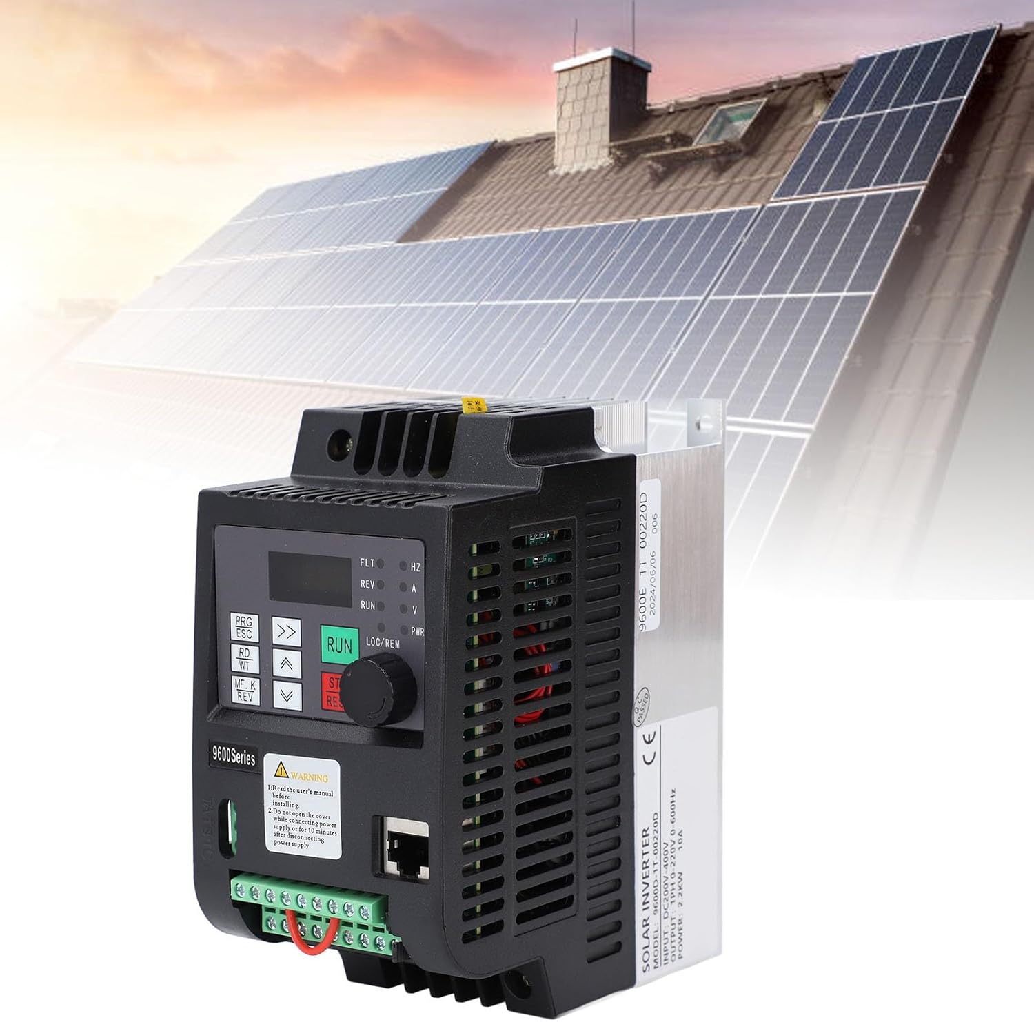 Solar Inverter 2.2KW VFD Single Phase DC 200-400V to 0-220VAC Converter for Photovoltaic Pump Systems Variable Frequency Drive