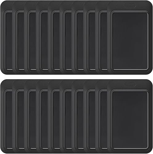 Uniclife - Portatarjetas de identificación deslizante vertical de plástico con frente transparente, para identificaciones de oficina, escuela,