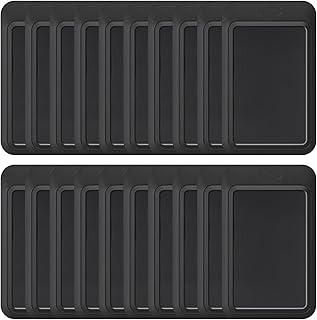 Uniclife 20 Pack Sliding ID Badge Holder Hard Black Vertical Plastic Card Case Protector Pouch with Clear Window for Office School ID Credit Cards Proximity Key Cards Driver’s Licenses and Passes