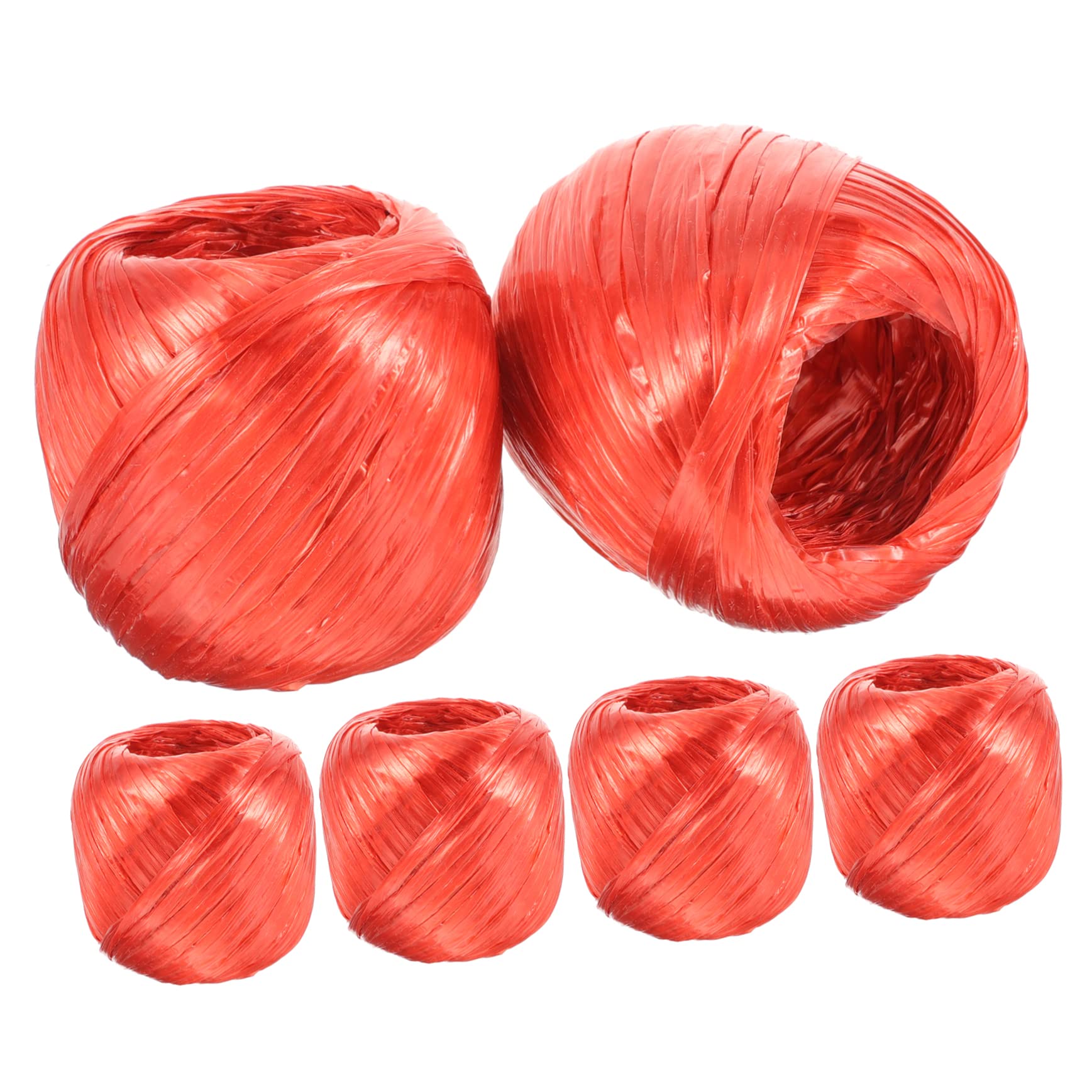 OHPHCALL Plastic Binding Rope 6 Rolls Windproof Clothesline Car Cargo Lashing Luggage Load Strap for Gardening