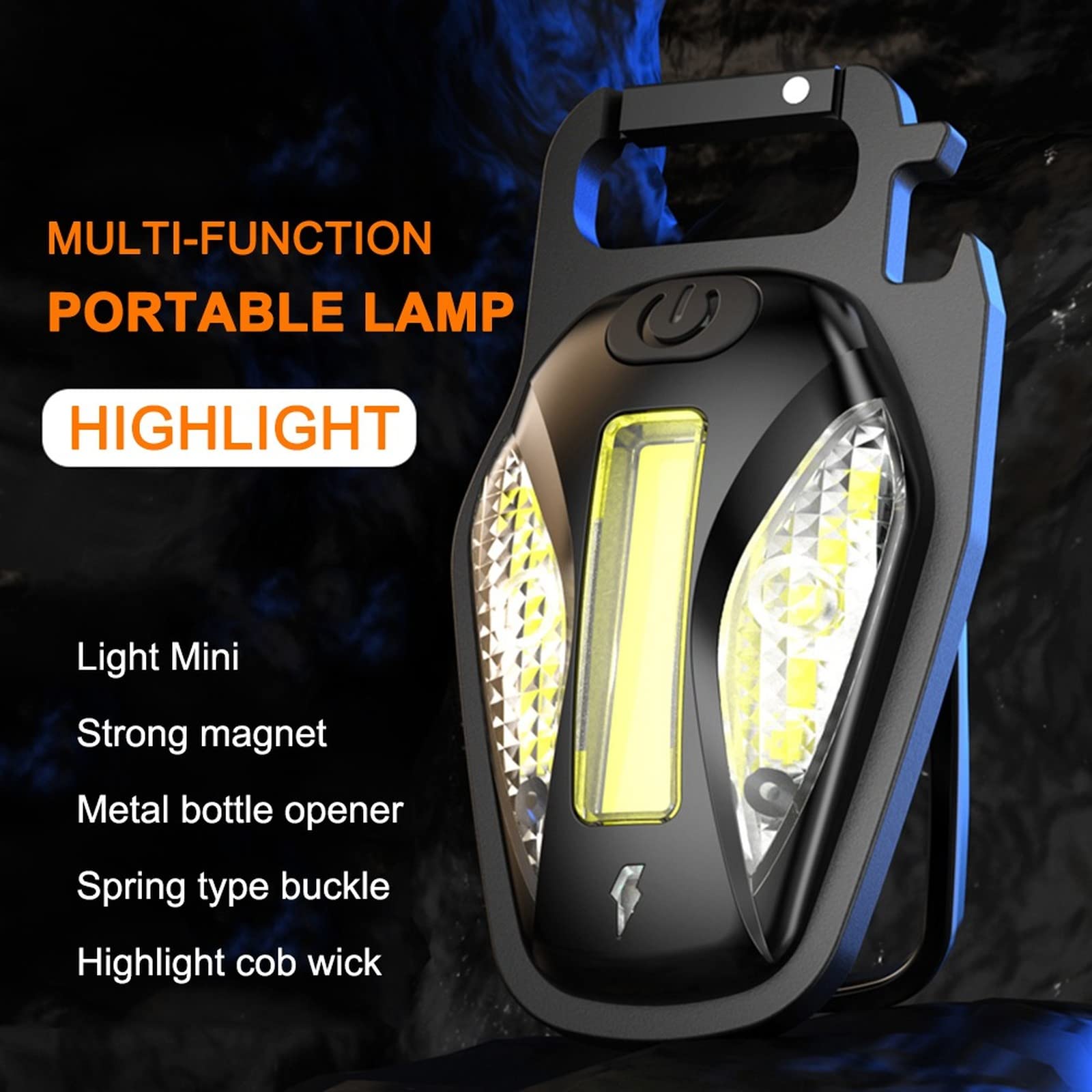 Pocket Flashlights High Lumens, 500mAH, 800 Lumens, Aluminum Alloy + PC, Type-C Charging (1 Pack Beetles)