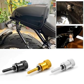 Motorcycle Aluminum Rear Fender Passenger Seat Bolt Screw Removal Tool-Less Quick Release Seat Screw Fixing Screw for B.MW R Nine T R9T RNINET 2014 2015 2016 2017 2018 2019 2020 Black