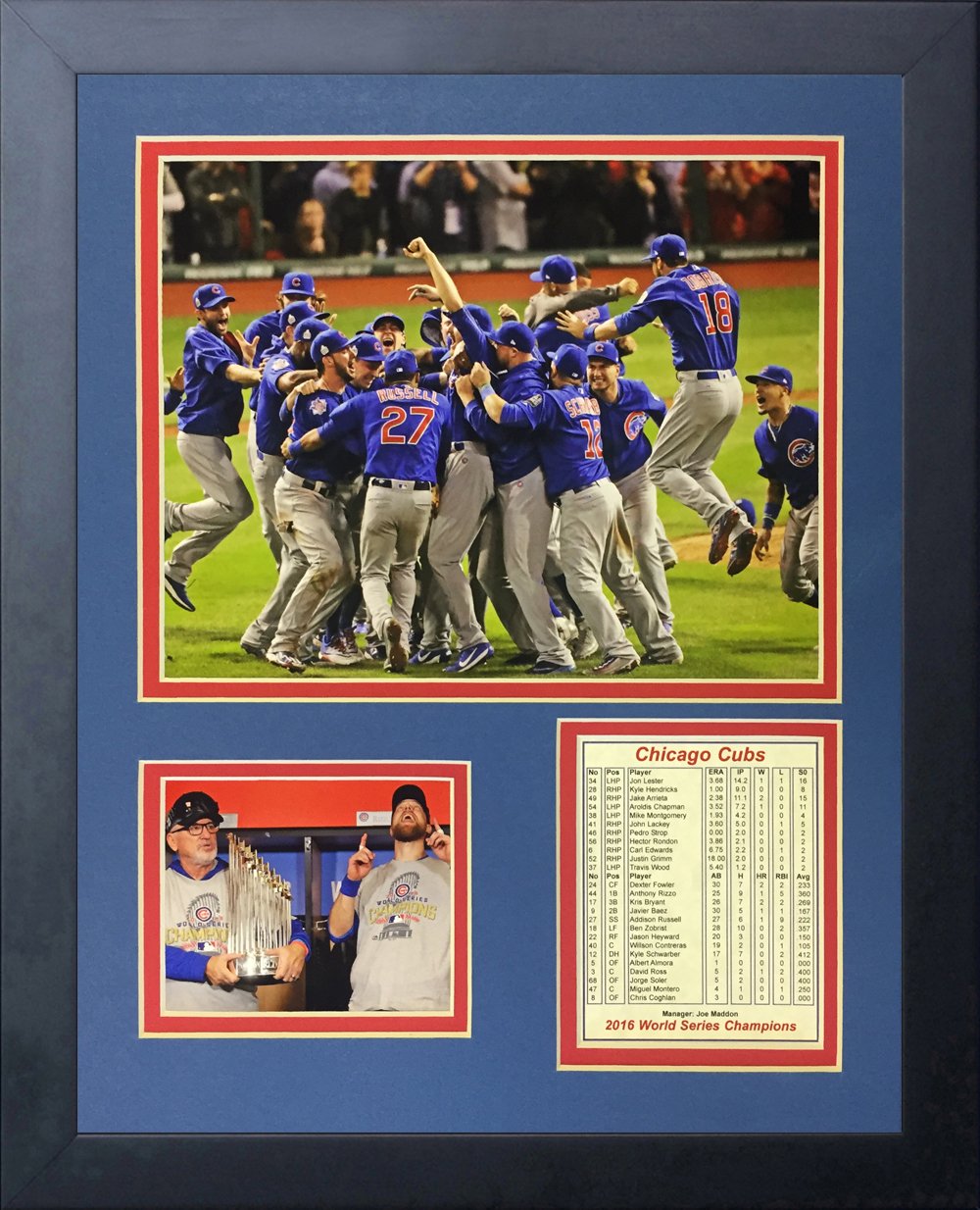2016 MLB Chicago Cubs World Series Champions Celebration Framed Photo Collage, 11" x 14"