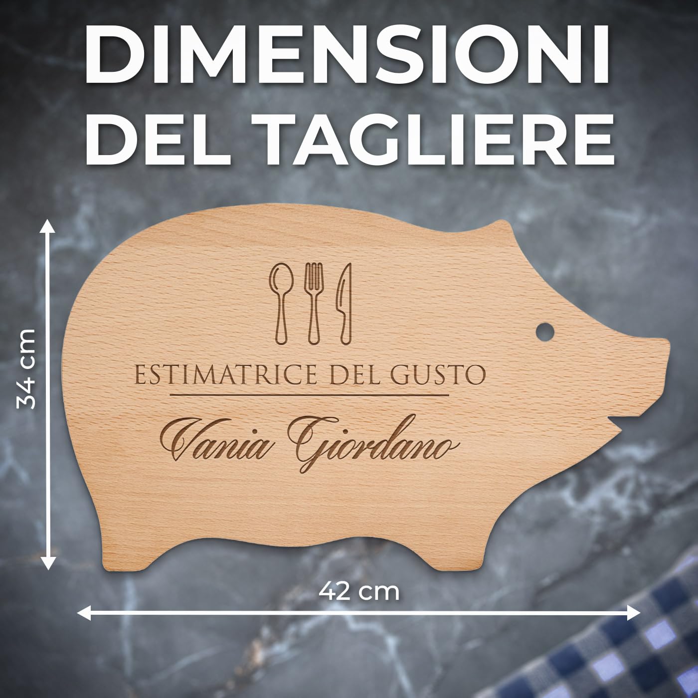 Tagliere in legno a forma di regione Puglia - dimensione 53 x 16.6
