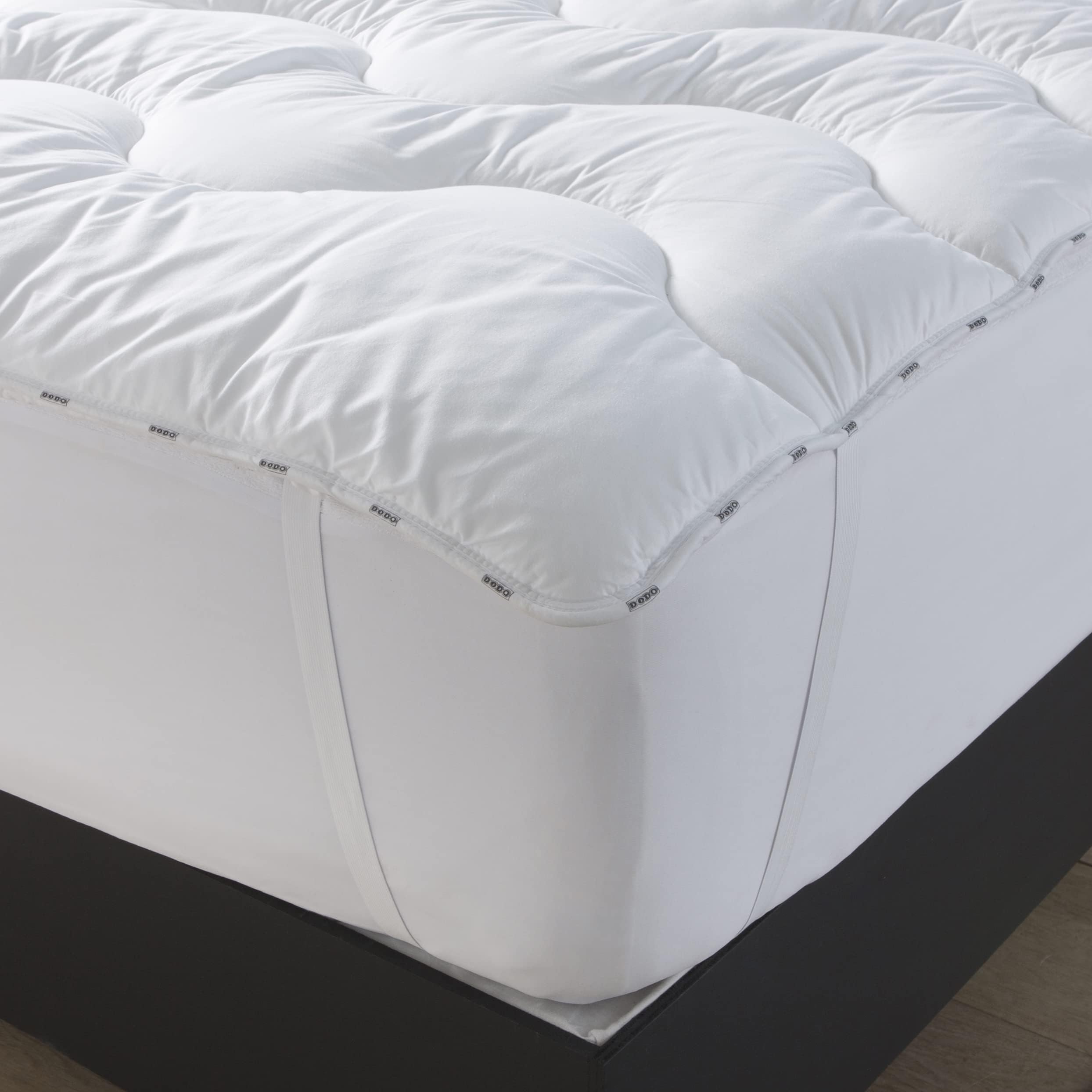 DODO - Surmatelas Ultra Confort 160x200 cm - pour Lit 2 Personnes - Micro-Respirant, Moelleux - Garnissage 100% Polyester Thermolite Reflex - 65% Polyester, 35% Coton - Lavable à 40°C