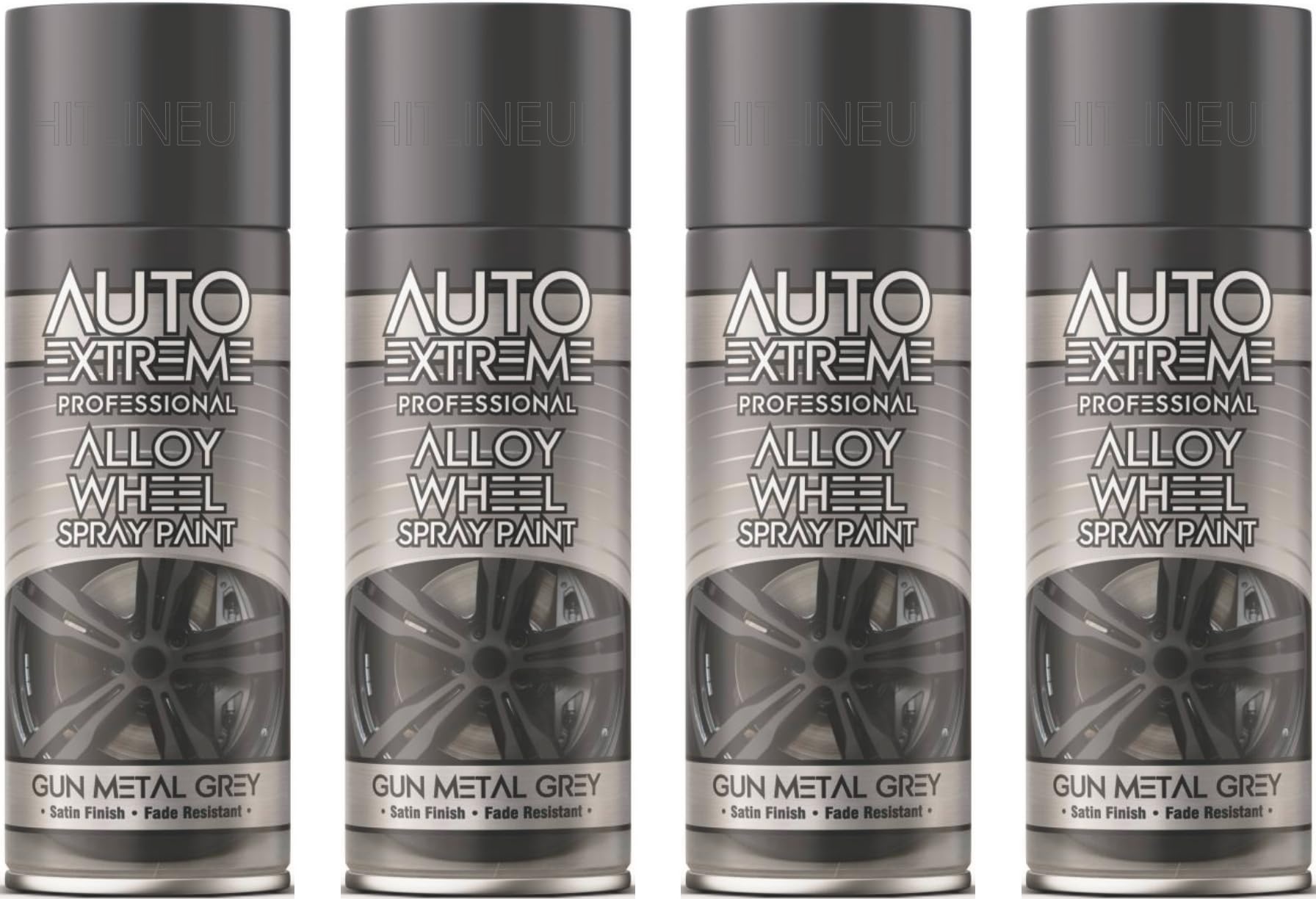 HitlineUK 400ml Grey Alloy Wheel Spray Paint - Premium, Corrosion Resistant Formula for Restoration & Refurbishment