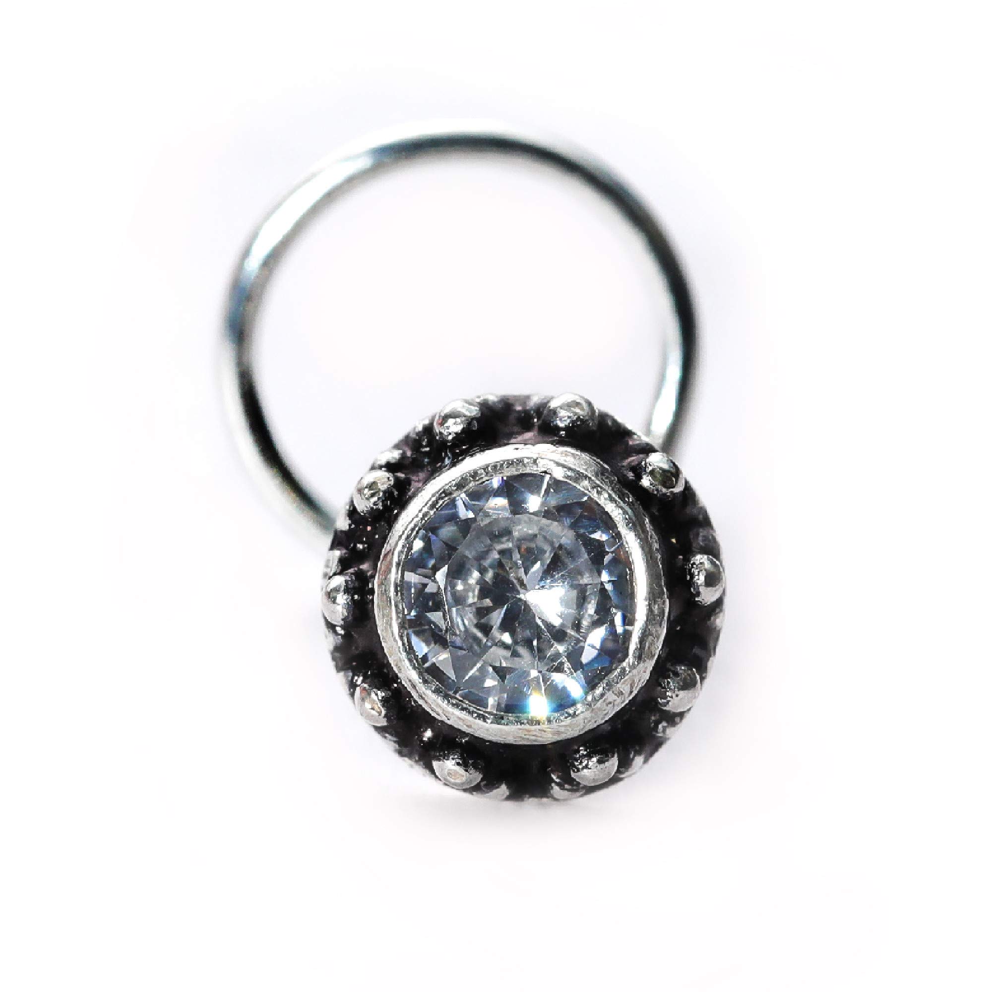 JSAJ ZIRCON STONE NOSEPIN Wire Nose Pin in Pure 92.5 Sterling Silver (B08KP4CCKN) Amazon Price History, Amazon Price Tracker