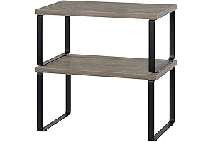 CADUKE Set of 2 Stackable Kitchen Tabletop Shelves