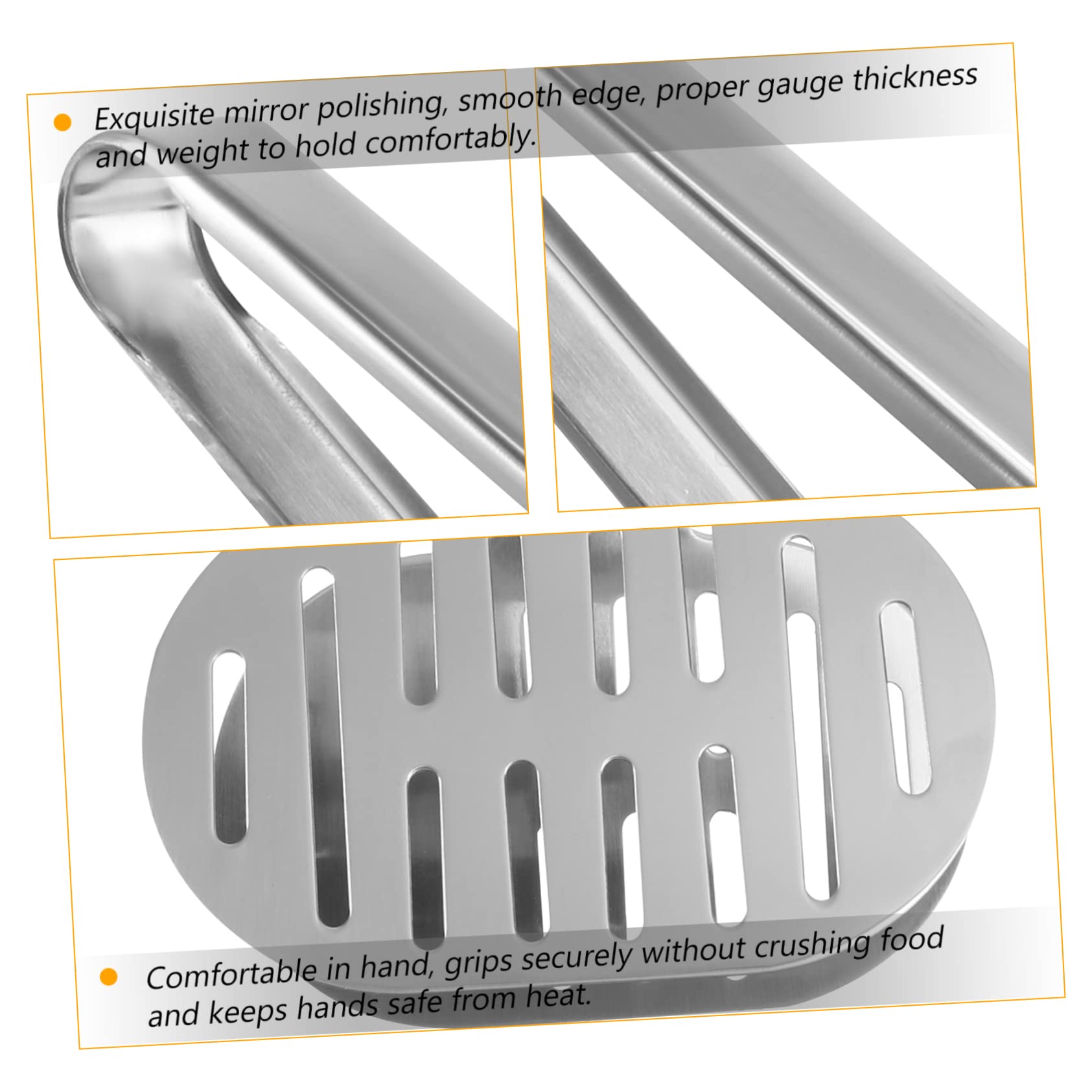 IMIKEYA 3pièces Pince à Aliments Acier Multifonctionnelle Pour Cuisine Pince Anti-brûlure Pour Burgers Poissons Œufs Pour Buffets Et Réceptions