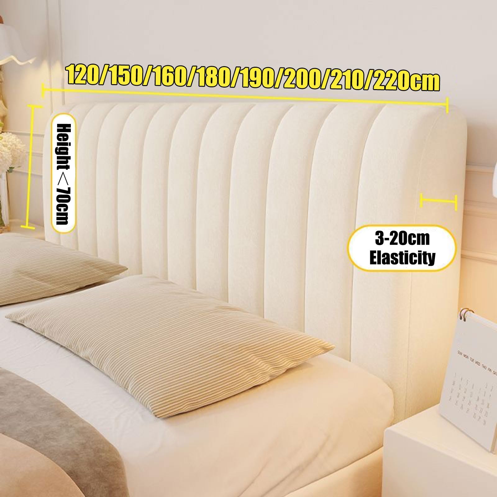 Copri testiera Imbottita in Velluto di Cristallo Copri Testata Letto Singolo/Matrimoniale Elastica Copertura per testiera Letto Legno/Pelle/Ferro/Imbottito in Schienale Fodera(180x70cm,Gray2)