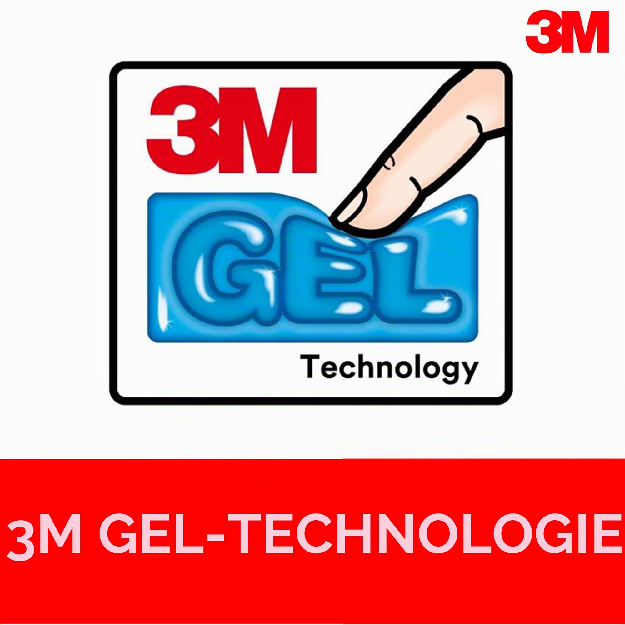 3M Präzises Mauspad mit Gel-Handgelenkauflage, beruhigender 3M-Gel-Technologie und seidenmatter Bezug für ganztägigen Komfort, optische Maus Leistung und batteriesparendes Design (MW85B), 8.4" x 8.8"