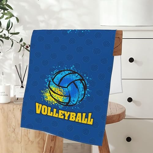 Miniatura 7 de Toallas de mano de regalo para amantes de los deportes de voleibol para baño, paquete de 2 toallas de mano de 14 x 28 pulgadas, suaves, absorbentes,