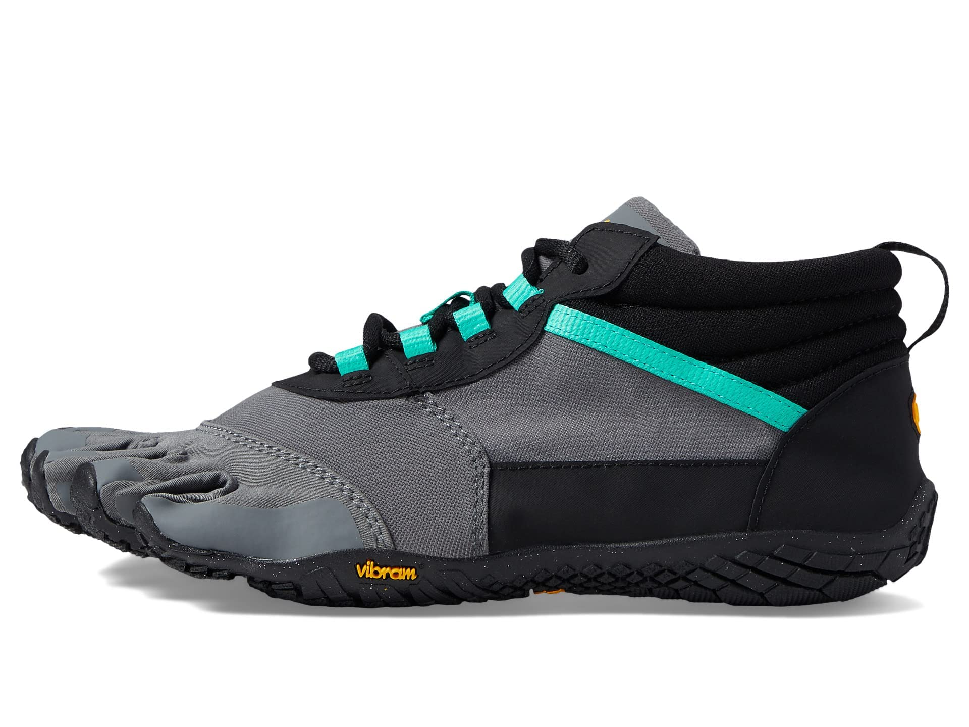 Vibram Women's FiveFingers V-Trek Insulated Shoe, Black/Grey/Green, 37 EU / 7-7.5 US