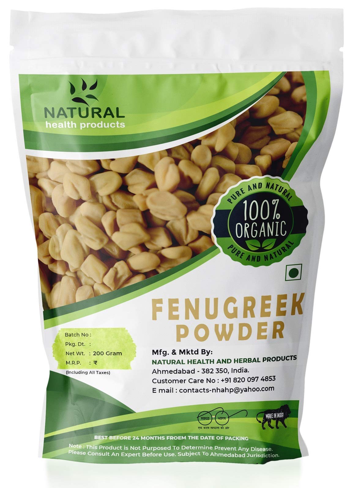 Natural Herbal Products Fenugreek Powder | Trigonella Foenum Greacum | Diabetes | Methi Dana For Weight Loss | Eating | Hair Care | Face Pack | Skin Care | Immunity Booster - 200Gram (B0CMZTYXQ7) Amazon Price History, Amazon Price Tracker