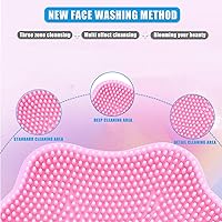 Vista 4 de Mini cepillo de limpieza facial de silicona, exfoliante facial manual, almohadilla de cepillo de limpieza, limpiador facial suave para exfoliar