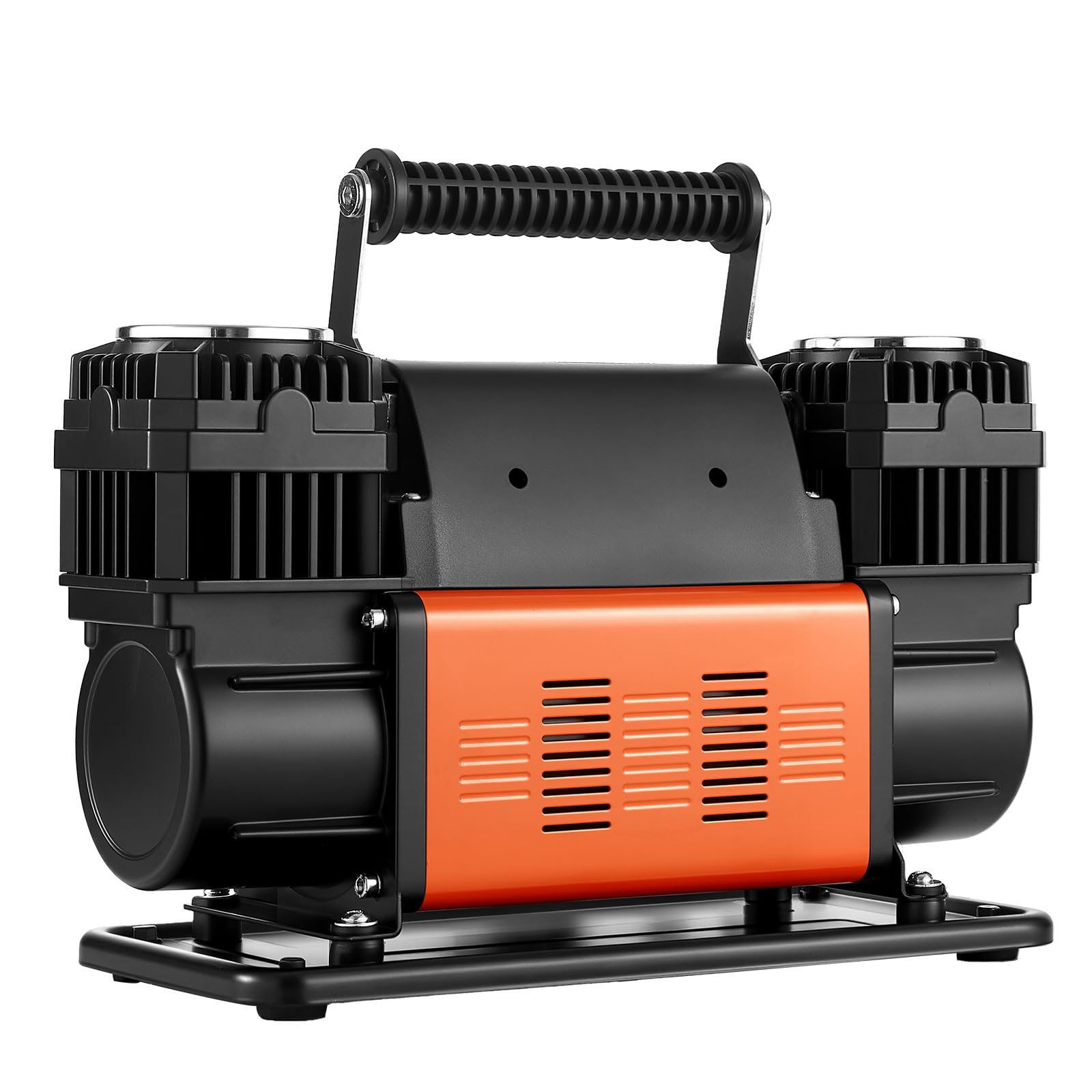 VEVOR Compresor de Aire de Doble Cilindro para Trabajo Pesado, Inflador de Neumáticos Portátil 300 L/min, con Manómetro Digital y Adaptadores a Camiones, SUV y Autocaravanas, 365 x 150 x 227 mm — view 9