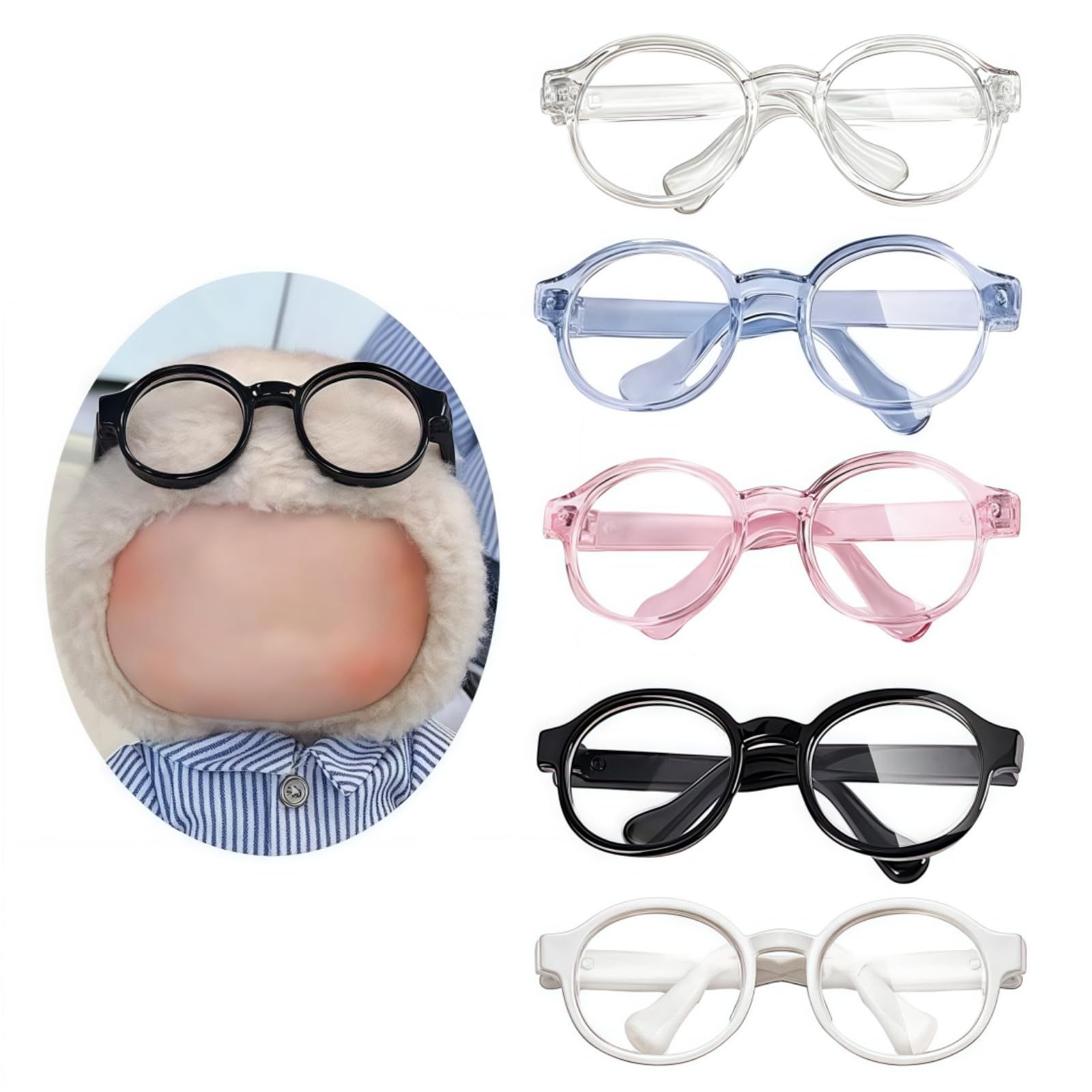 Amazon.co.jp: Zimomo ラブブ人形用メガネ ミニドールメガネ 5個セット