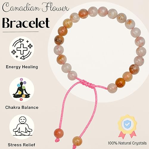 Vista 315 de Amazing Gemstone Yaxaite Bracelet for Women Men's Gifts - Protection Healing Crystal Bracelet - 8mm Gemstone Beaded Adjustable Bracelet Pulseras