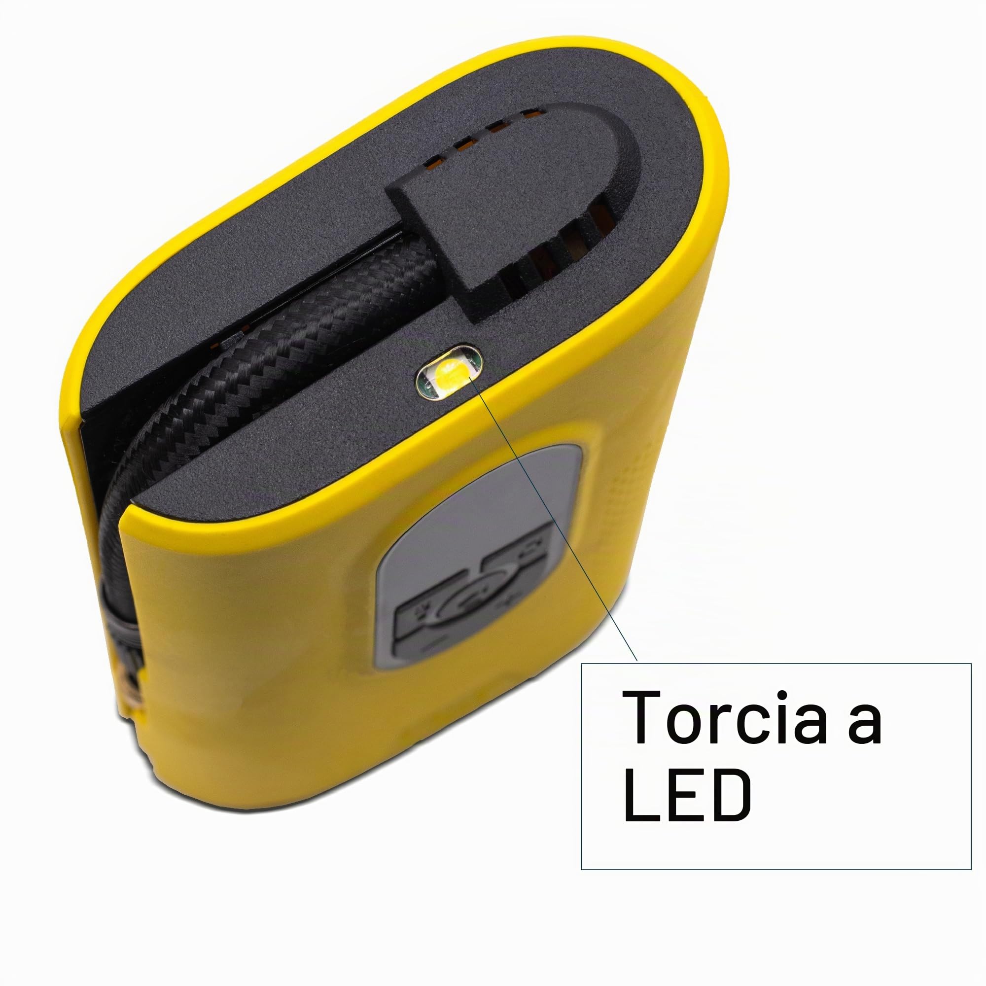 AirMan Gonfiatore per pneumatici alimentato a batteria, 2200 mAh, senza fili, con luce LED, max 110 psi, per pneumatici da bicicletta e palloni sportivi