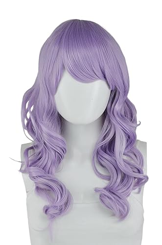 Vista 30 de Epic Cosplay Hestia Dark Plum Cosplay peluca rizada de 22 pulgadas
