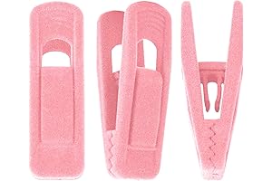 Trgowaul Blush Pink Velvet Hangers Clips for Organizing Pants on Velvet Hangers