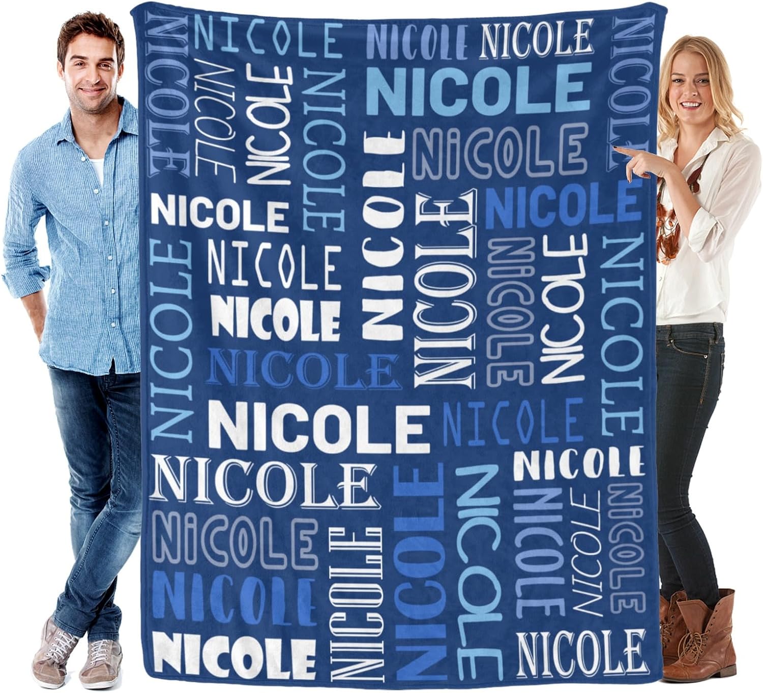 Dr.TOUGH Name Blanket Personalized Blanket for Adult Kids