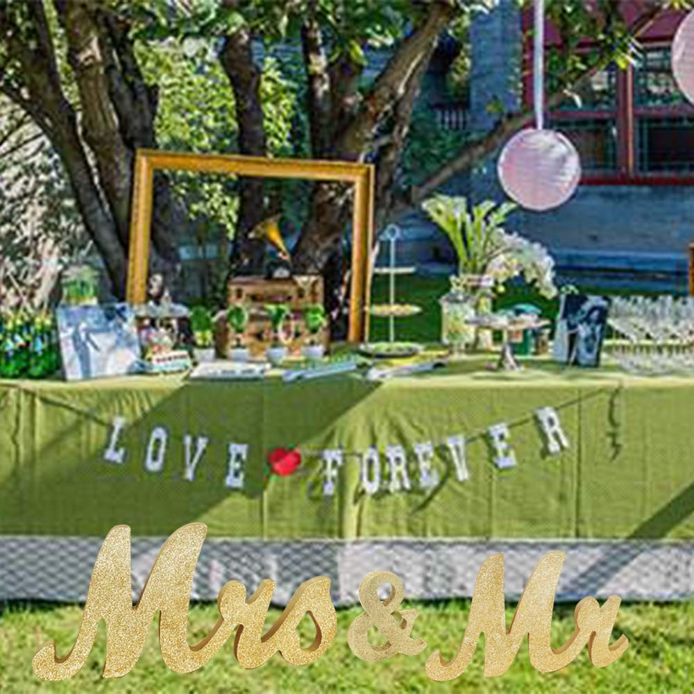 BLOOBLOOMAX Panneau Rustique Mr Et Mrs En Bois De 15,2 Cm De Haut Pour