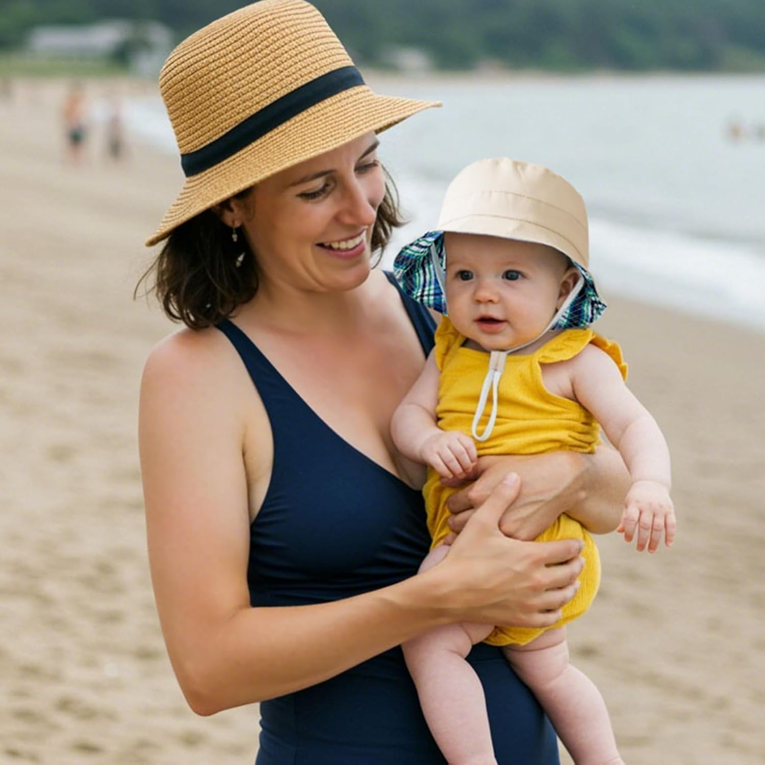 Durio UPF 50+ Beach Baby Sun Hat Sun Protection Cute Wide Brim Summer Baby Boy Bucket Hats Toddler Sun Hats for Girl - Image 7