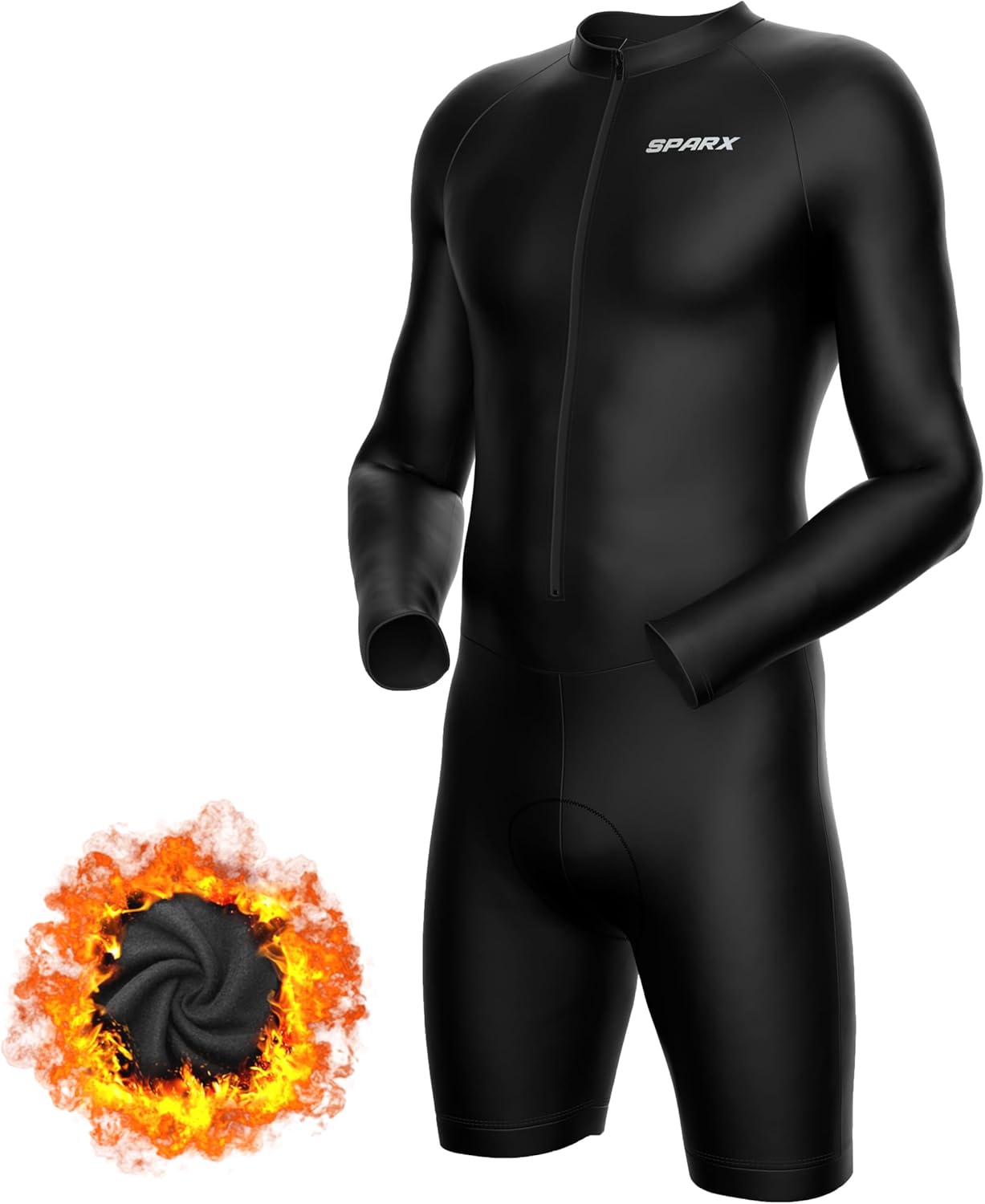 Sparx Long Sleeve Winter Cycling Thermal Skinsuit Pro Team Bicycle Suit Bike Racing Suit Cycle Kit 3D Pad