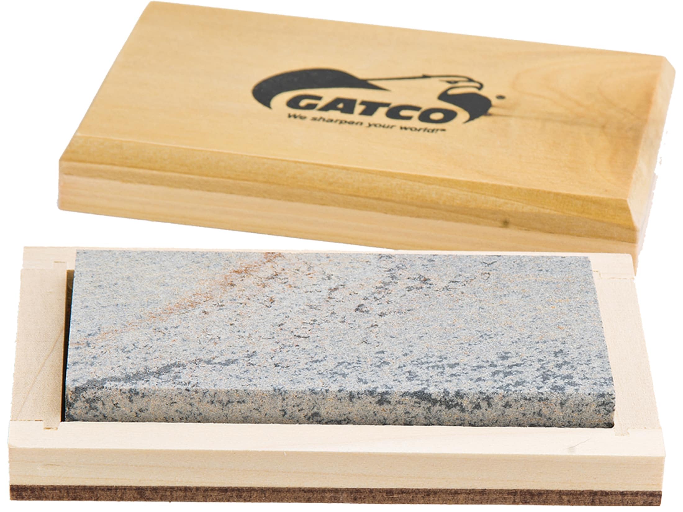 Bear & Son 4" Sharpening and Honing Stone, 100% Natural Soft Arkansas Whetstone with Wood Storage Box, 2″ X 4″ X 0.5” (80040)