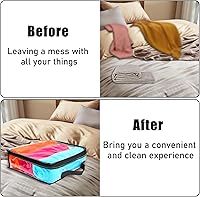 Vista 7 de 10 cubos grandes de embalaje de viaje transparente, bolsas de almacenamiento de vinilo transparente con cremallera, bolsa de plástico