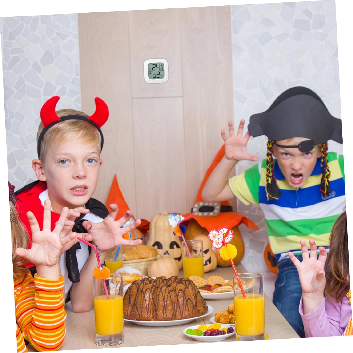 Mikikit 12pcs Mini Digital Hygrometer Thermometer Accurate and Humidity Measurement for Indoor Use for Home Office and Bathroom Pack