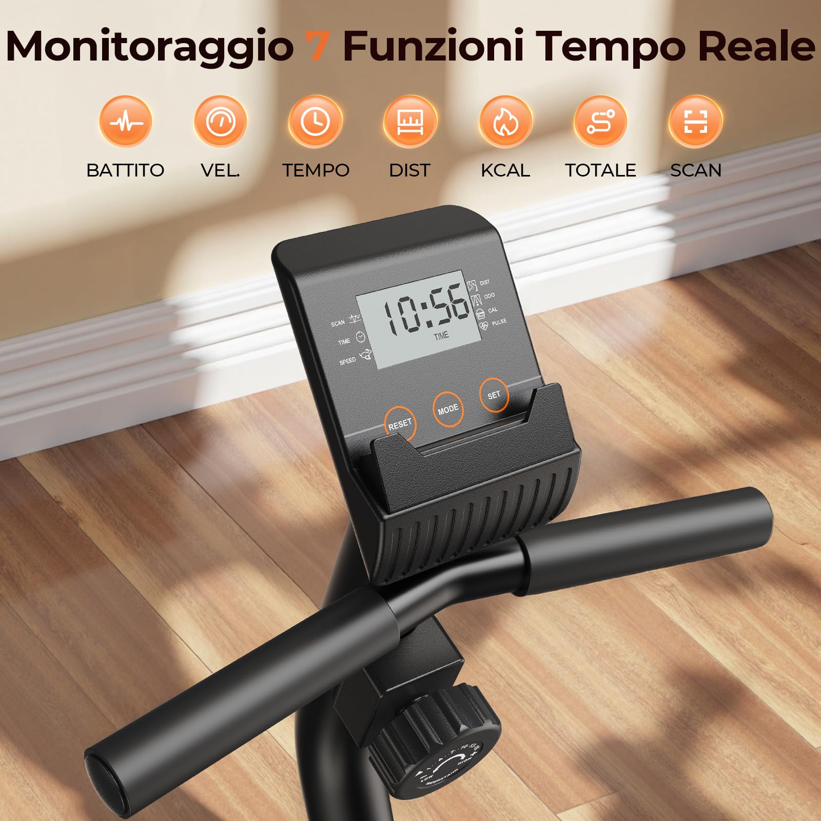 YOSUDA Cyclette da Seduta, 16 Livelli di Resistenza Magnetica, Silenziosa, Cyclette Reclinata per Casa, Sedile Regolabile, Montaggio Semplice, Display LCD e Sensori di Polso, 160kg, cyclette da casa