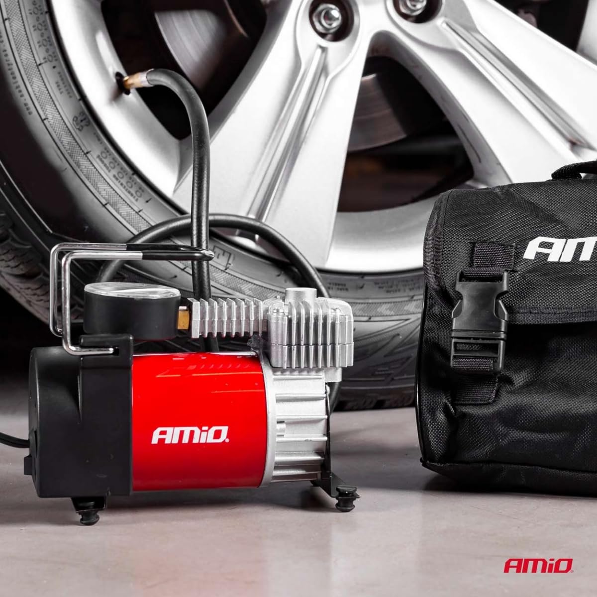 Compresor metálico portátil de Aire para Coche 12V HQ Acomp-03