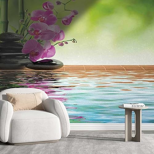 YANFENQI Dorm Wallpaper Removable Spa Papel para Pared Decorativo Wall Decor Wallpaper for Bedroom Easy to Install (W) 59" X(H) 48"