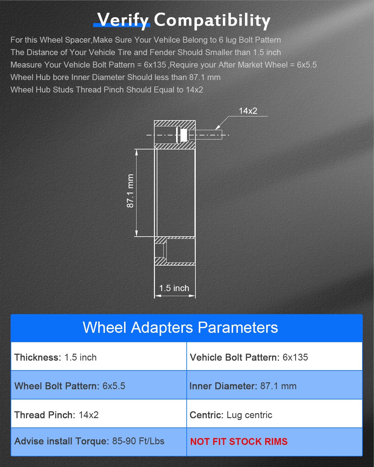 ECCPP Change Bolt Pattern from 6x135 - Product View