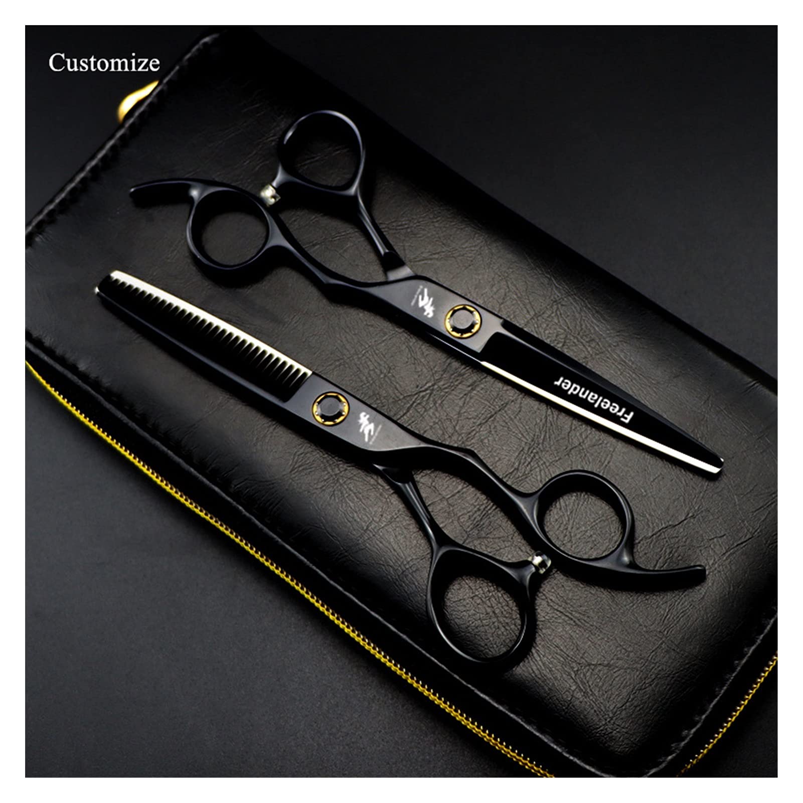 Forbici per Taglio Capelli da 6 Pollici, per Barbiere, Piatte, sfoltitrici, per Bellezza, Parrucchiere, Kit per Taglio Capelli da Salone di Bellezza