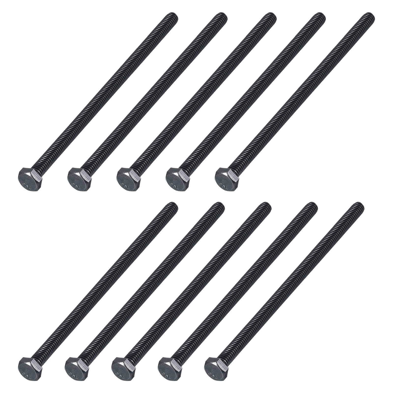 METALLIXITY Hex Head Bolts (5/16-18 x 5") 20Pcs, 304 Stainless Steel 18-8, Fully Threaded, External Hex Drive