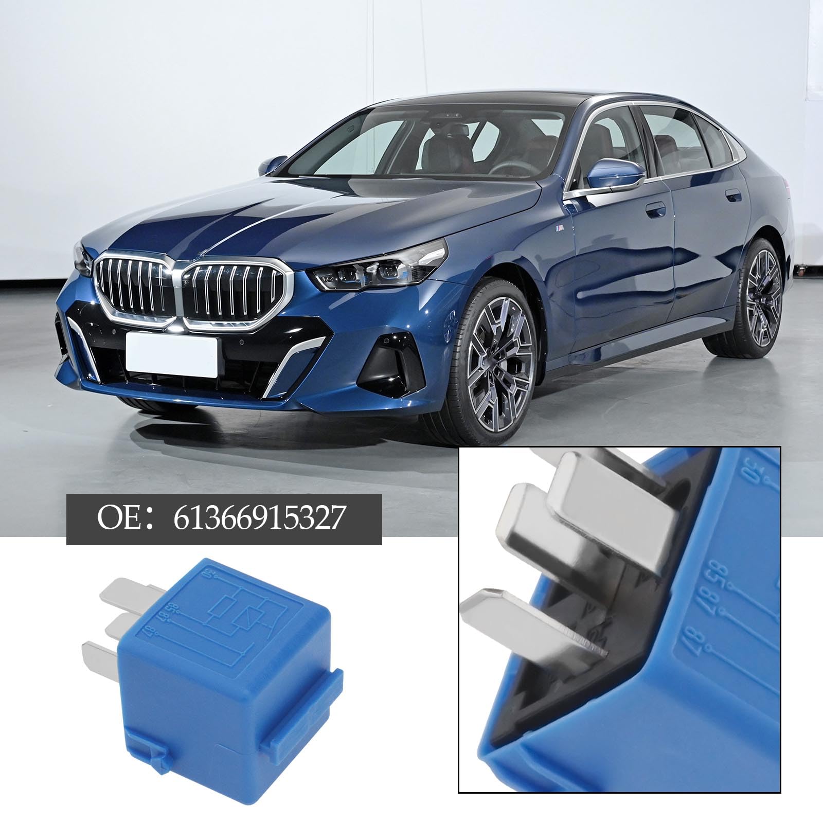 Relais de pompe à air multifonction de rechange 61366915327 compatible avec BMW Série 1 3 4 5 6 X1 X5 Bleu