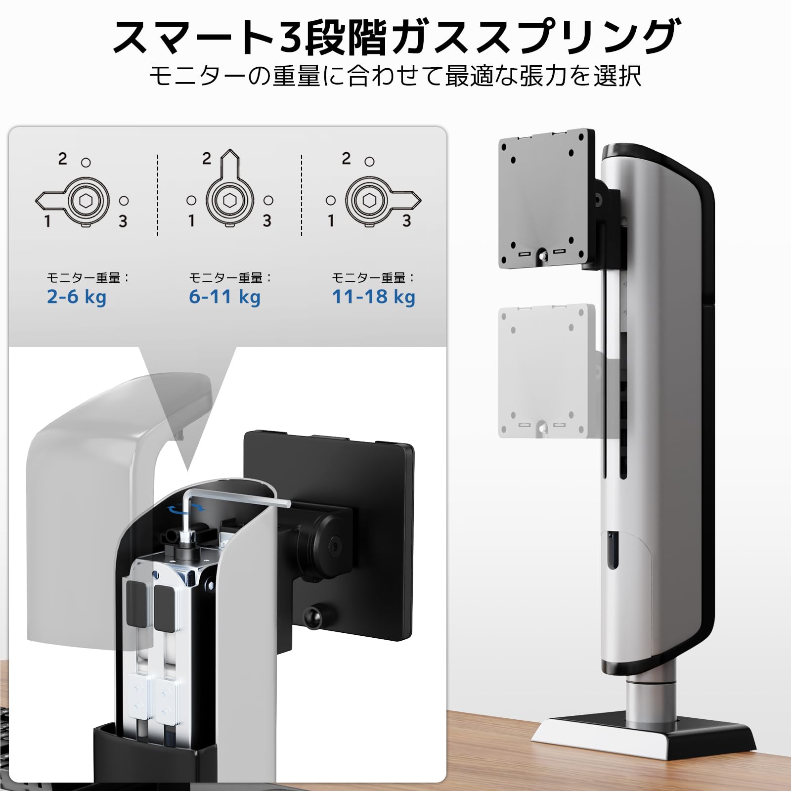 モニターアーム 5軸式 17〜49インチ対応 Amazon.co.jp: WORLDLIFT モニタースタンド 17-49インチ対応 クランプ
