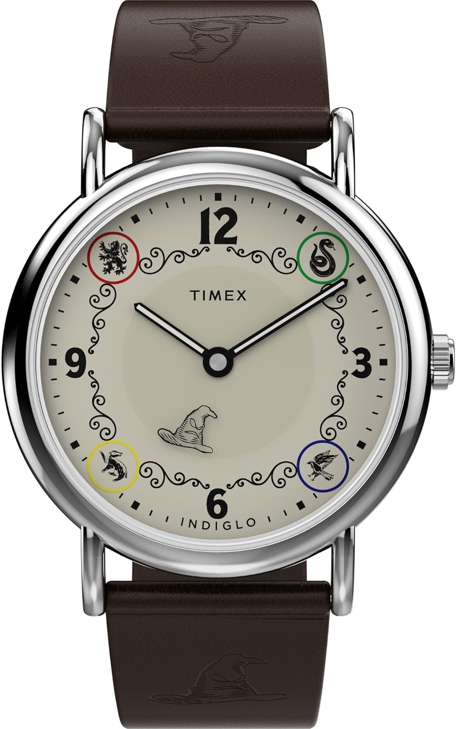 Timex Unisex Harry Potter x Weekender Gryffindor House 38mm Watch - Brown Two- Piece Cream Dial Silver-Tone Case
