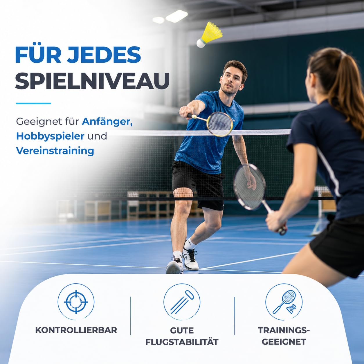 Balones de bádminton para entrenamiento y competición – interior y exterior