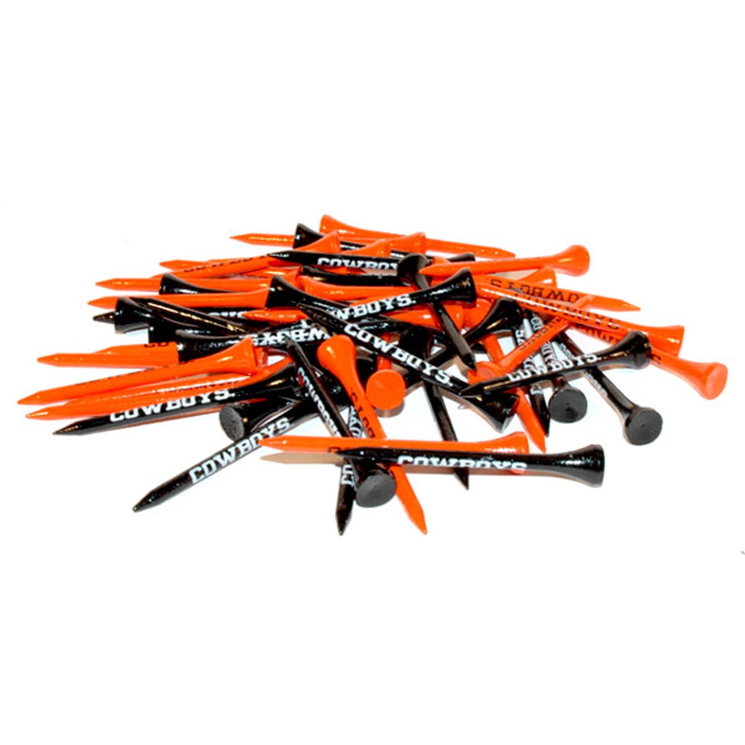 Team Golf NCAA Oklahoma State Cowboys 2-3/4" Golf Tees, 50 Pack, Regulation Size, Multi Team Colors