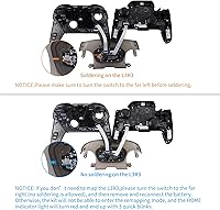 Vista 27 de eXtremeRate Back Buttons Attachment for Nintendo Switch Pro Controller, Clear Black Back Paddles Programable RISE4 Remap Kit for Switch Pro claro