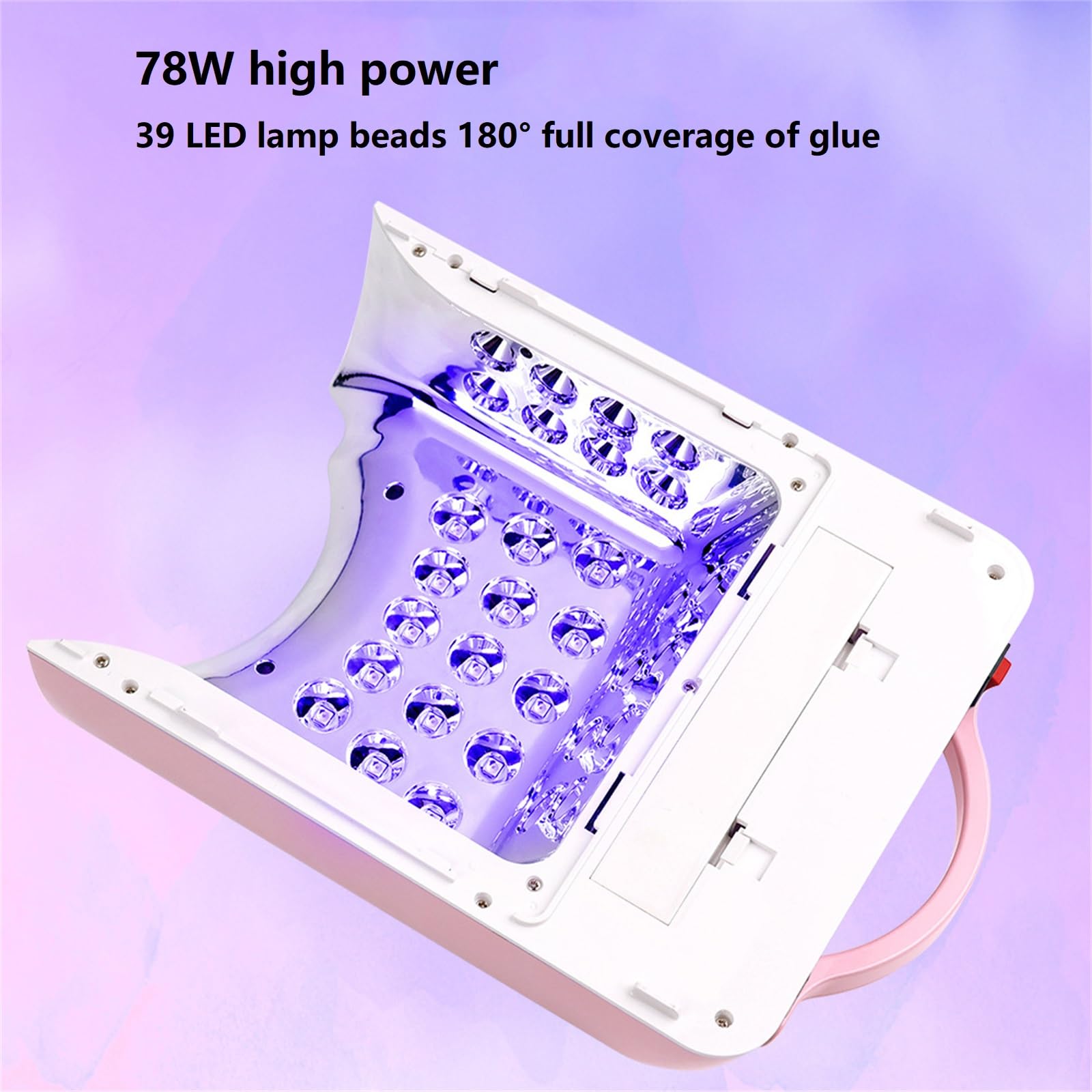 Multicolor1,Lampada per Unghie Ricaricabile Lampada UV LED per Unghie in Gel asciuga Smalto in Gel asciuga Unghie da 78 w Lampada per Unghie ad Asciugatura Rapida 10 Secondi
