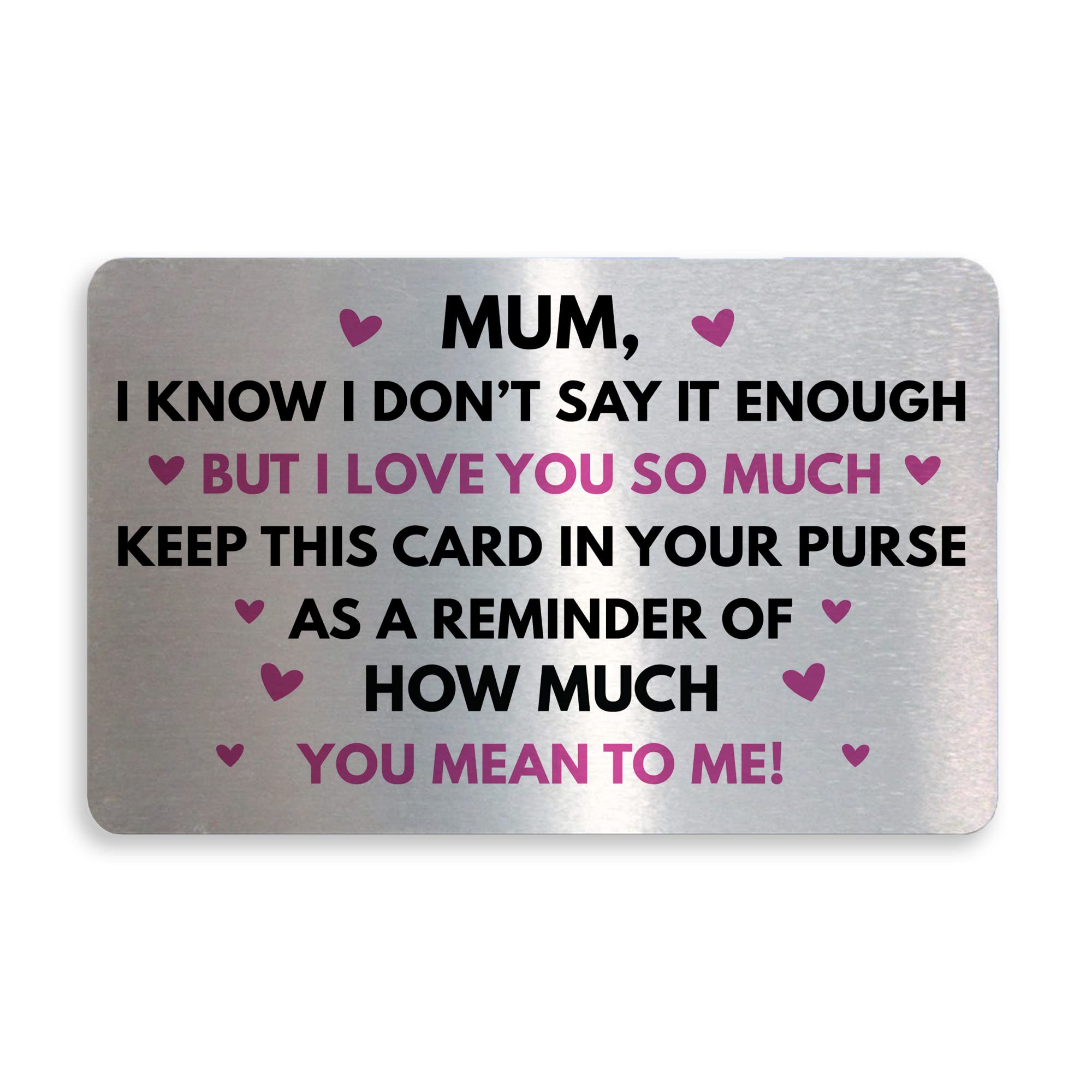 Mum Gift For Mothers Day Birthday Wallet Card Thank You Gift For Her Son Daughter