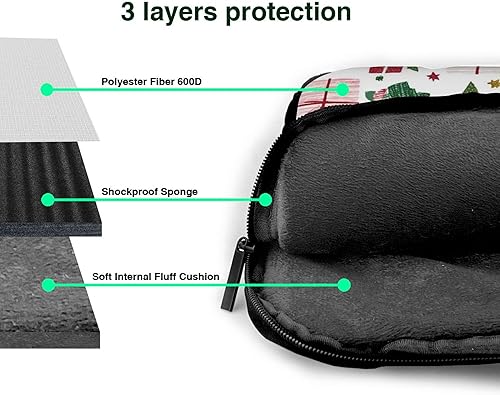 Miniatura 5 de Christmas Gifts Laptop Bag for 15.6 inch, Cute Laptop Case Sleeve for Women Men, Water Resistant Computer Messenger Bag