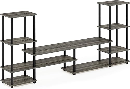 Miniatura 74 de FURINNO Gran centro de entretenimiento Turn-N-Tube, Espresso / Black Espresso,Roble francés,Negro -,Columbia Nogal/Negro,Marrón oscuro,2-Marrón