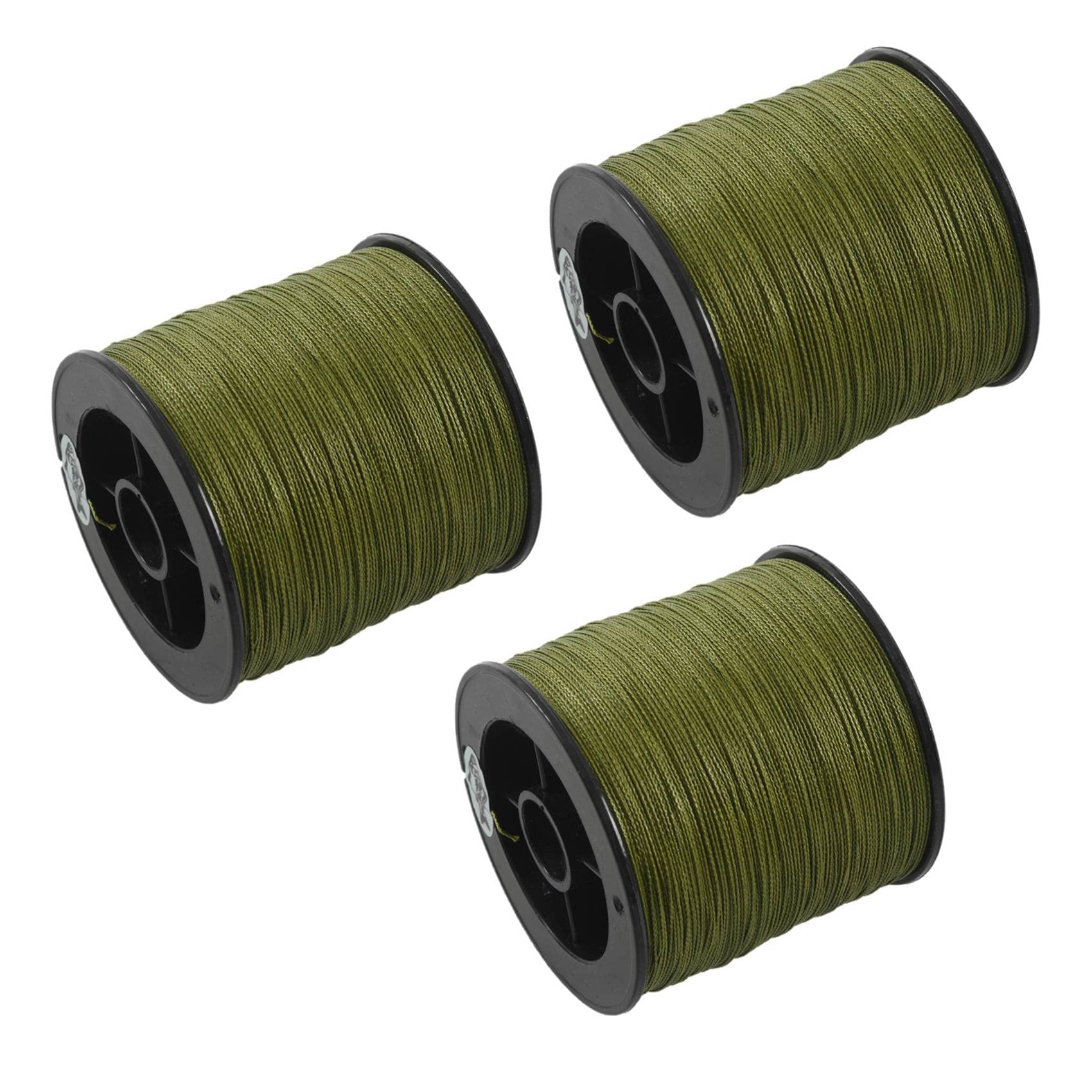NIZEAMI 3pcs 500 M 30 LB 0.26mm Fishing Line Strength PE Braided 4 Strands Green