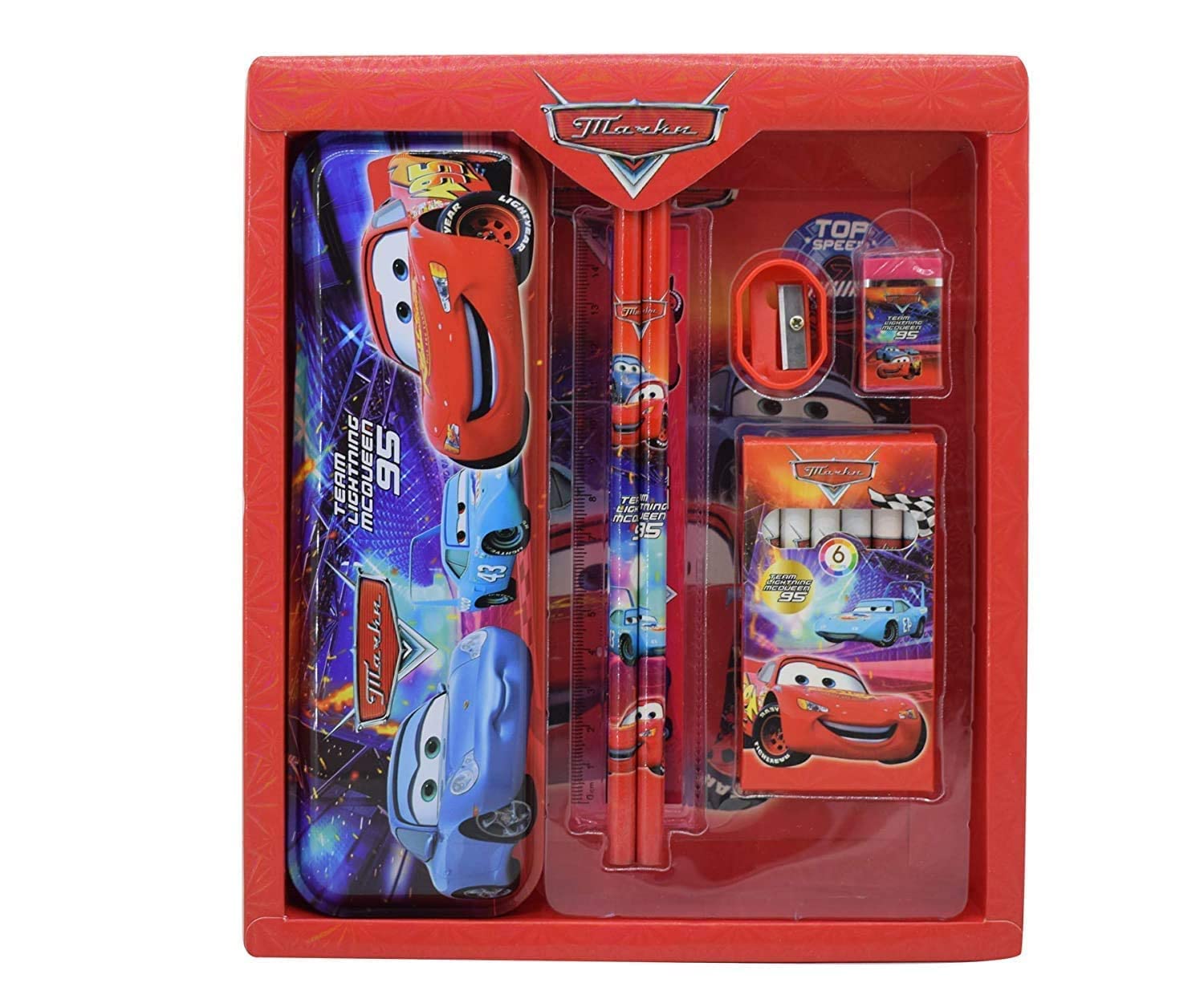 See full amazon price history chart for KS ENTERPRISE Cartoon Printed Stationary Gift Set for Boys and Girls with Pencil Box, Colour Set, Pencil, Eraser, Scale and Sharpener,6 in 1 Stationary Kit for Birthday Gifts (Cars) KS ENTERPRISE Cartoon Printed Stationary Gift Set for Boys and Girls with Pencil Box, Colour Set, Pencil, Eraser, Scale and Sharpener,6 in 1 Stationary Kit for Birthday Gifts (Cars) (B0CDH2V68X) Amazon Price History, Amazon Price Tracker